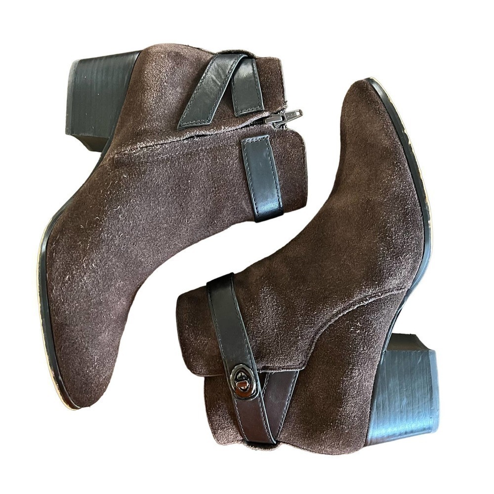 Coach Patricia Suede Ankle Boots Size 9 - Picture 2 of 10